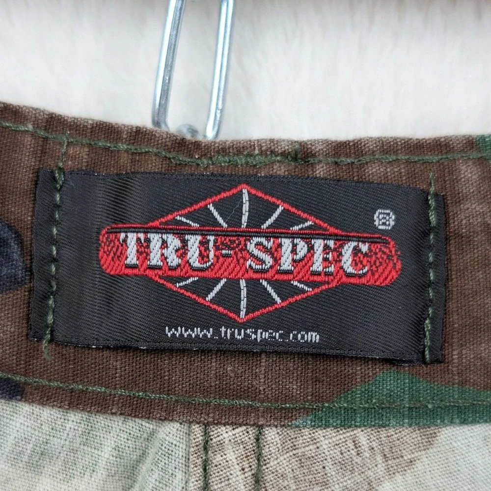 VTG Tru-Spec Cargo Pants Men's M 33x28 Green Woodland Camo Military Utility 90s